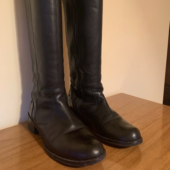 Black Leather Riding Boots - Picture 6 of 11